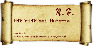 Máriássi Huberta névjegykártya